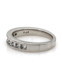 Channel Set Diamond Band in Platinum