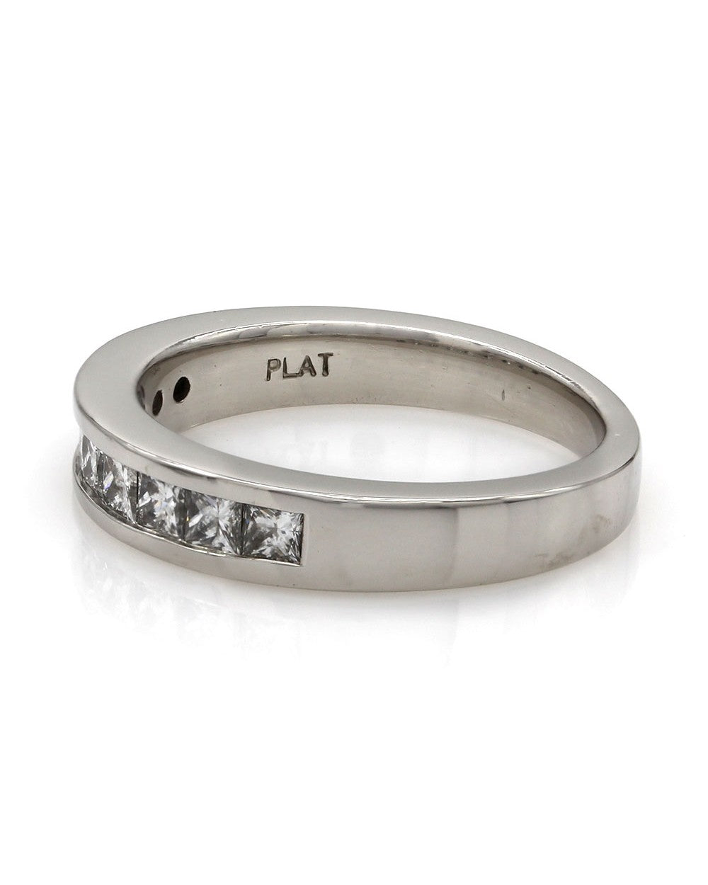 Channel Set Diamond Band in Platinum