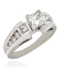 Princess Diamond Engagement Ring in Platinum