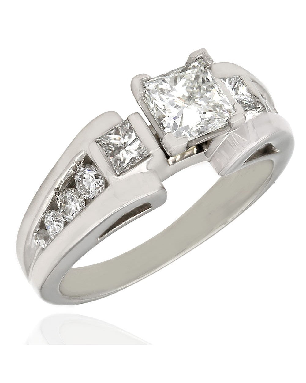 Princess Diamond Engagement Ring in Platinum