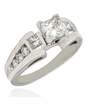 Princess Diamond Engagement Ring in Platinum