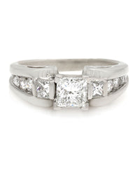 Princess Diamond Engagement Ring in Platinum