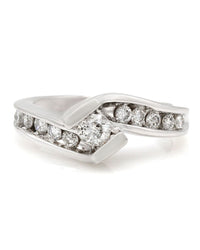 Diamond Bypass Ring in Gold