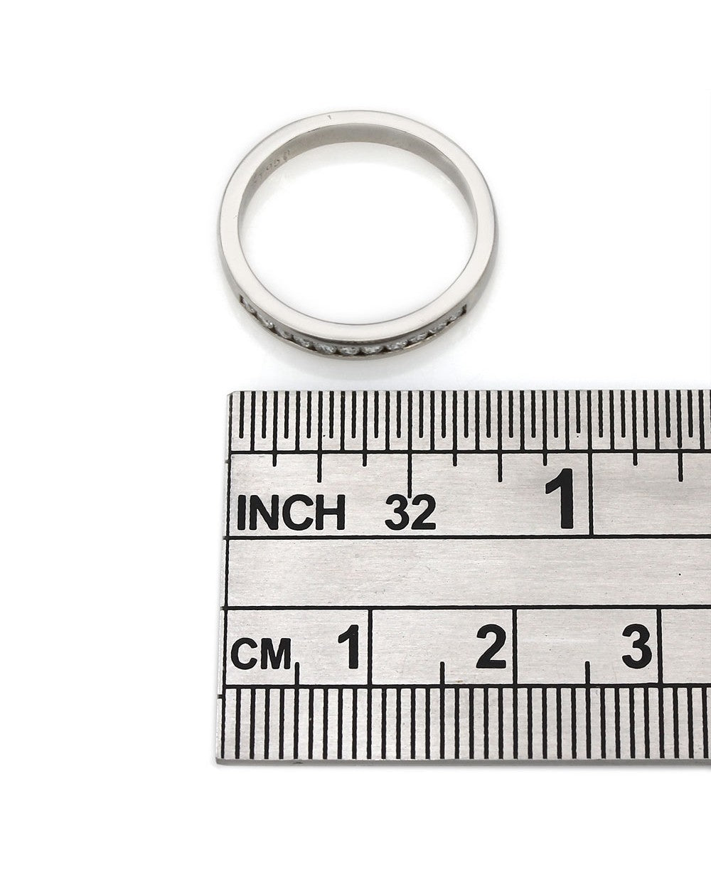 Platinum Single Row Diamond Ring