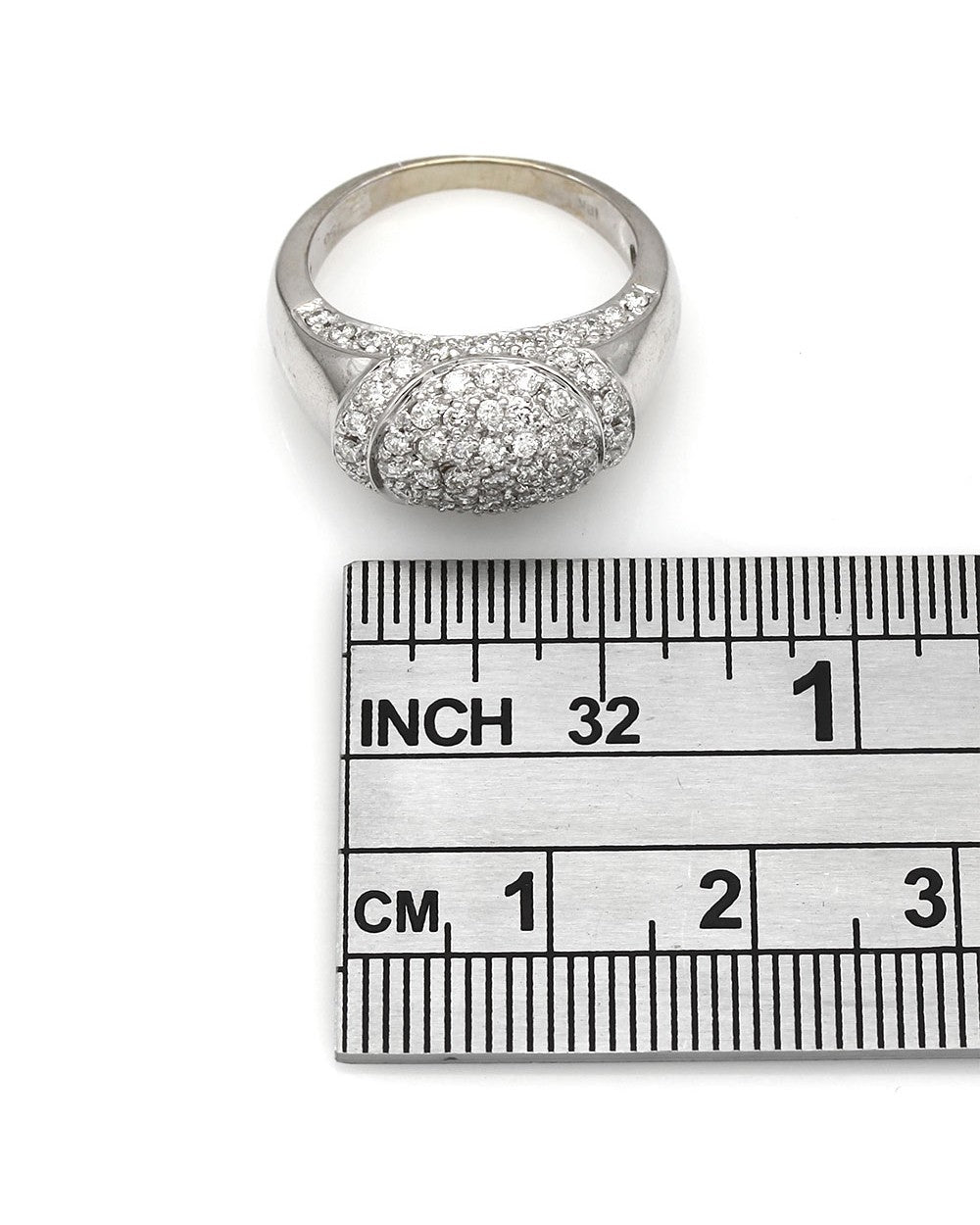 18KW Diamond Dome Ring