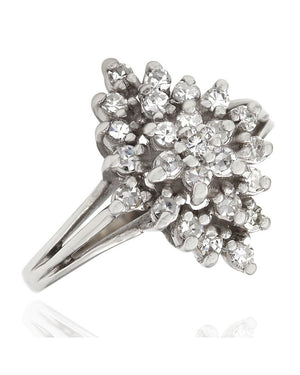 14KW Diamond Shape Diamond Ring