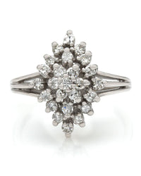 14KW Diamond Shape Diamond Ring