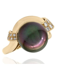 South Sea Pearl and Diamond Ring