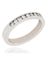 Single Row Channel Set Round Diamond Band