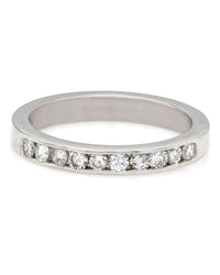 Single Row Channel Set Round Diamond Band