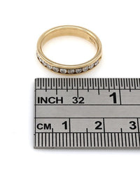 Round Diamond Channel Set Band in 14k Yellow Gold
