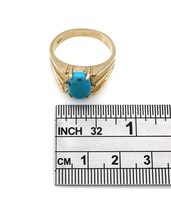 Gentleman's Turquoise Cabochon Ring