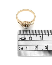 Diamond Bypass Ring in 14K Yellow Gold
