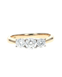 Three Stone Diamond Ring in Gold