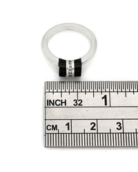 Black Coral & Diamond Ring