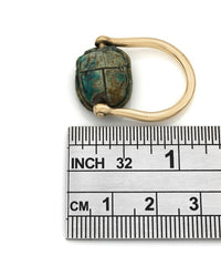 Swivel Jasper Scarab Ring in Gold