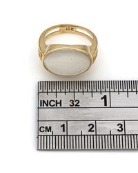 Bezel Set Moonstone Ring in Gold