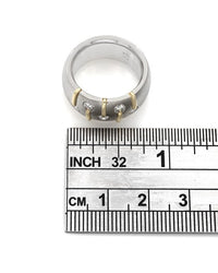 Platinum Diamond Band with 18KY Bar Accents