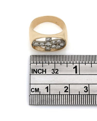 Diamond Ankh Cross Ring