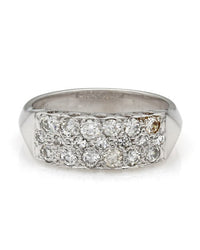 3 Row Diamond Pave Ring