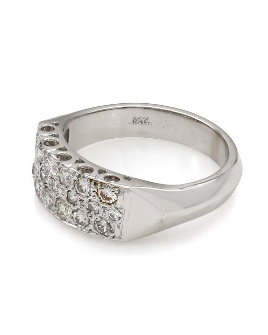3 Row Diamond Pave Ring