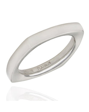 Gentleman's Square Platinum Ring