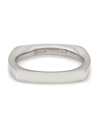 Gentleman's Square Platinum Ring