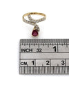 Ruby and Diamond Bypass Ring