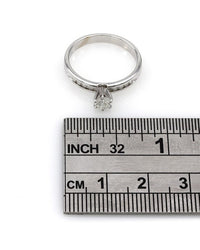 Diamond Solitaire Ring with Diamond Accents