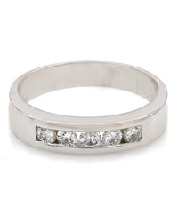 Gentleman's Channel Set Diamond Band in Gold