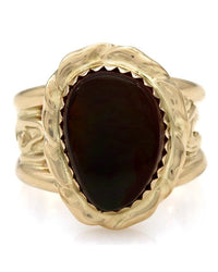 Fire Agate Ring in Gold