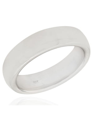 Gentleman's Wedding Band in White Gold
