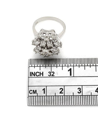 Diamond Cluster Ring in White Gold