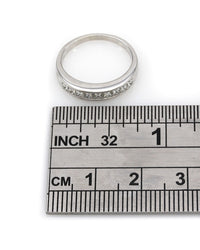 Princess Diamond Band Ring in White Gold