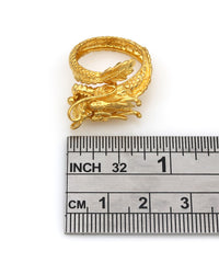 Textured Dragon Ring in 22K Gold