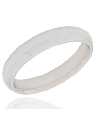 Gentlemans 4.1mm High Polish Comfort Fit Band in 14K White Gold
