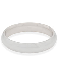 Gentlemans 4.1mm High Polish Comfort Fit Band in 14K White Gold