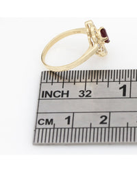 Ruby and Diamond Diamond Shape Ring