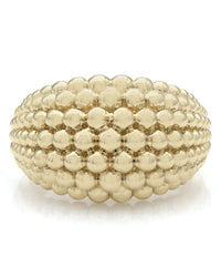 Gabriel & Co Multi-Row High Polish Beaded Design Ring in 14k Yellow Gold