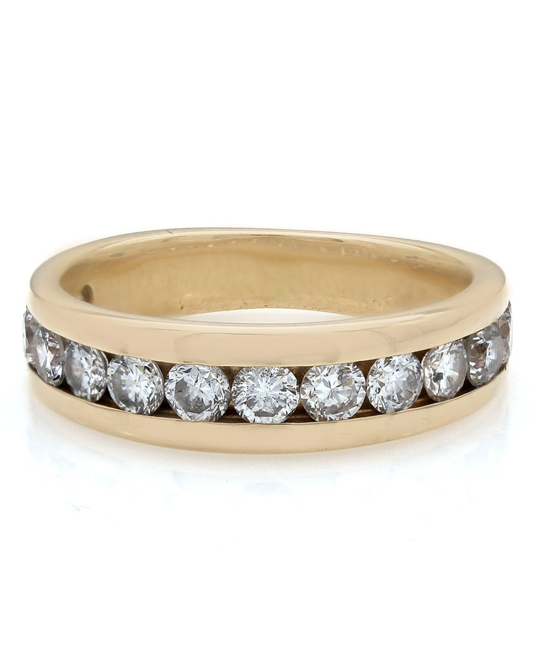 Channel Set Diamond Band in Gold