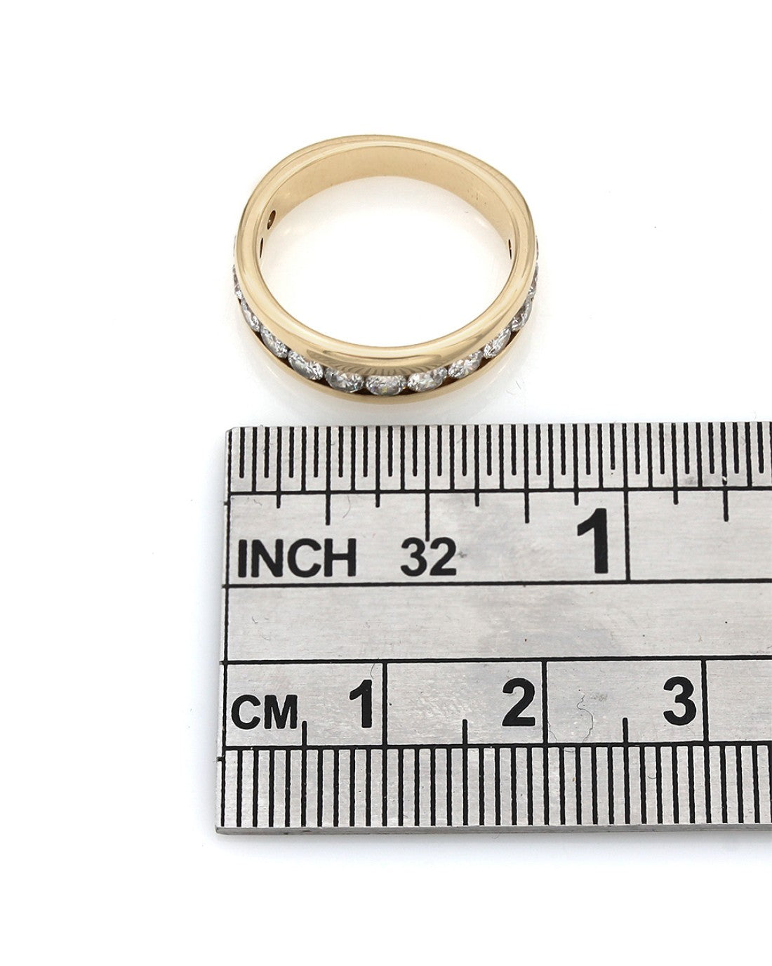 Channel Set Diamond Band in Gold
