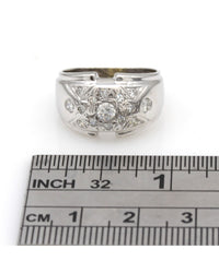 Mixed Cut Diamond Steo Edge Tapered Band