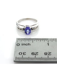 Oval Tanzanite and Diamond Ring in Gold
