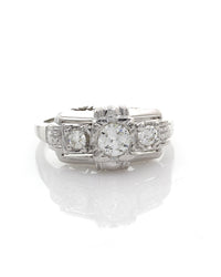 3 Stone Diamond Ring in Gold