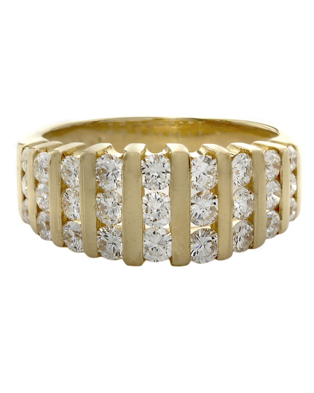 9 Row Bar Set Diamond Tapered Band
