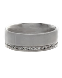 Diamond Edge Band in White Gold