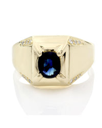 Gentlemans Sapphire and Diamond Accent