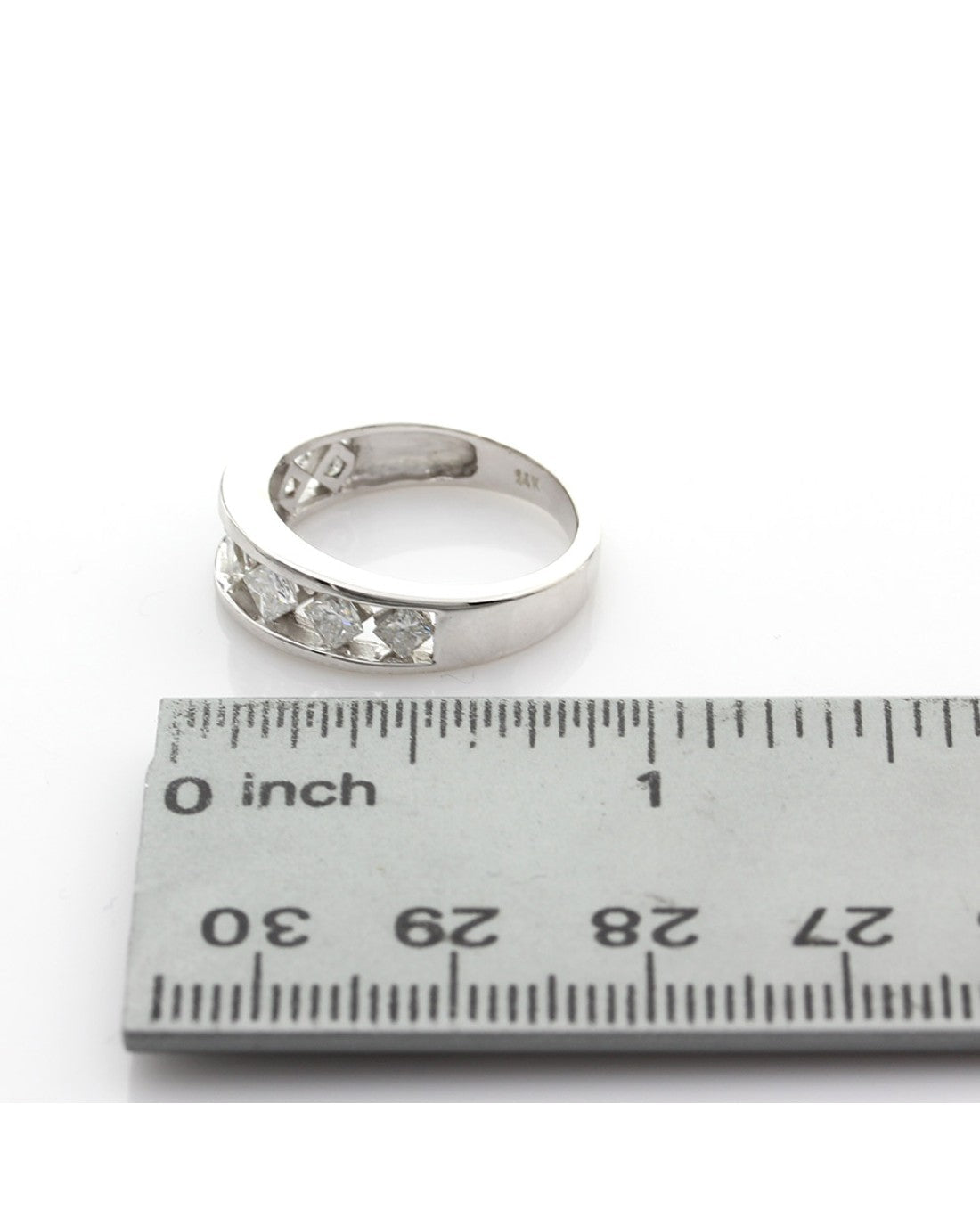 Open Channel Princess Diamond Ring