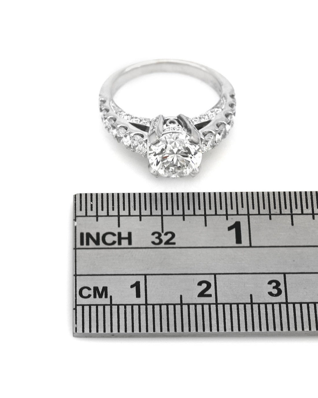 GIA Certified Round Brilliant Cut Diamond Solitaire Ring in 18KW
