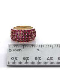 5 Row Ruby Dome Ring